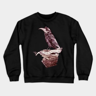 Crow Plague Doctor vintage style quote more contagious than the plague is fear Crewneck Sweatshirt